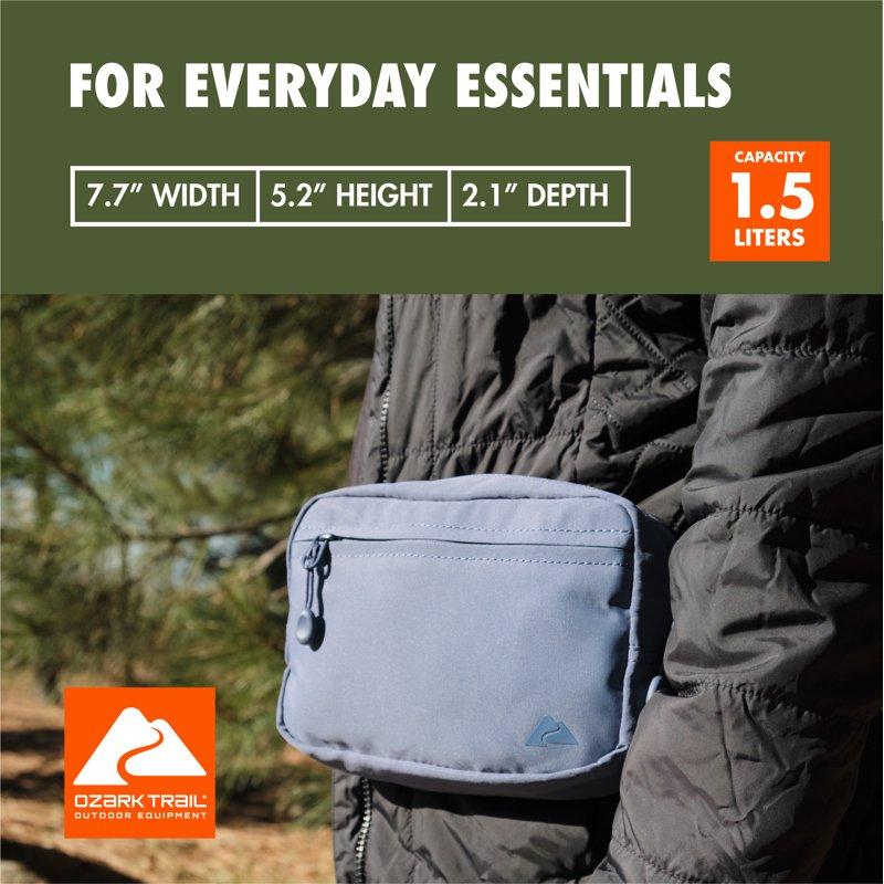 Ozark Trail Denver Waistpack Blue Indigo Fanny Pack Polyester Zipper Adult On Waist