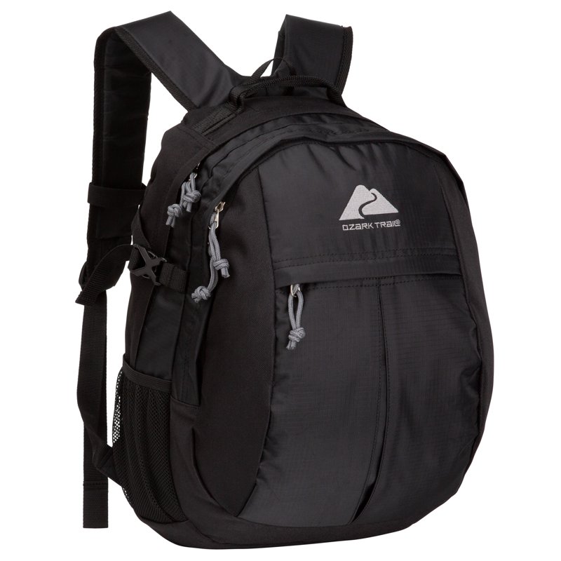 Ozark Trail Hiker Backpack 25 Liter Black Polyester Adult Teen