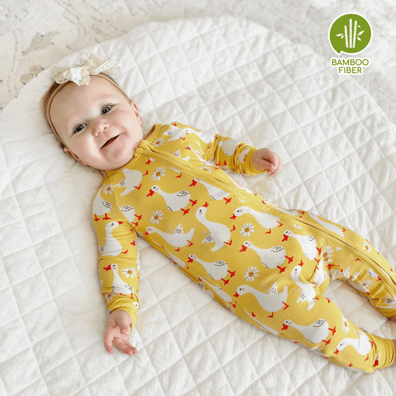 PatPat Baby Girl Clothes Bamboo Baby Pajamas Zip Long Sleeve Snug Fit Baby Girl Gifts Newborn Infant Boys Girls Sleepwear 2Pack 0-3 Months