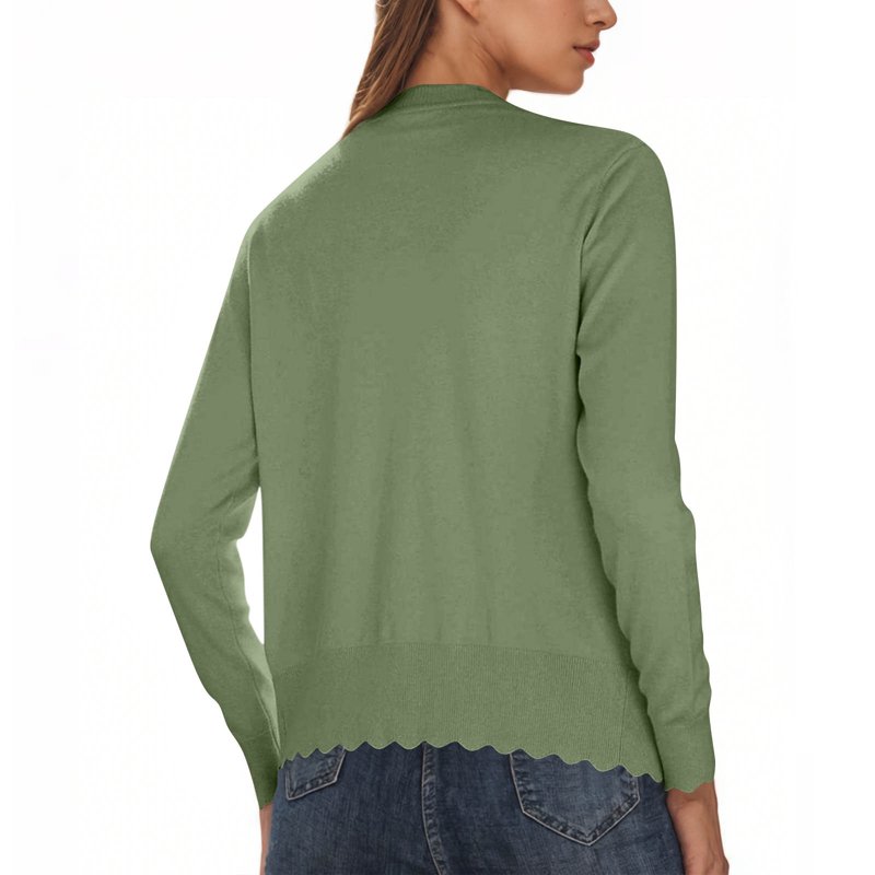 PFRNLF Women's Cardigans Lightweight Casual Long Sleeve Knit Button Front Cardigan Sweaters S-2XL