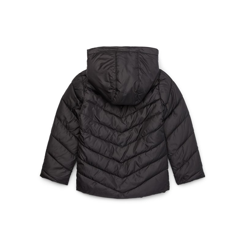 Pink Platinum Girls Solid Quilted Puffer Coat With Hood Sizes 4-16