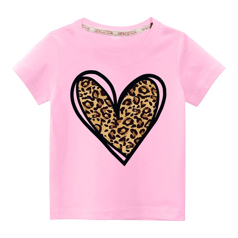 Piuwrlz T-Shirt Boy and Girls Short Sleeve Printed Top Pink Size 3 Years