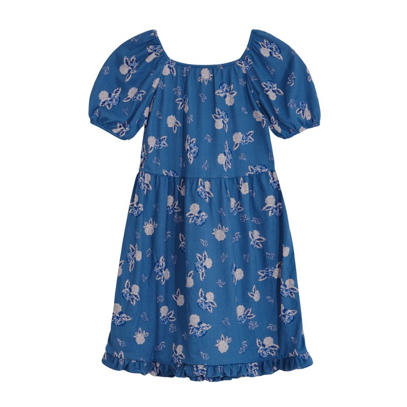 Planet Gold Tween Girls' Short Sleeve V-Waist Rib Dress Sizes 4-18