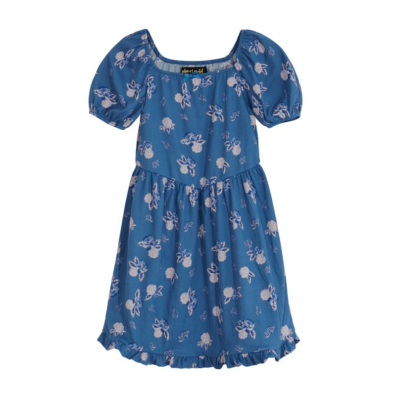 Planet Gold Tween Girls' Short Sleeve V-Waist Rib Dress Sizes 4-18