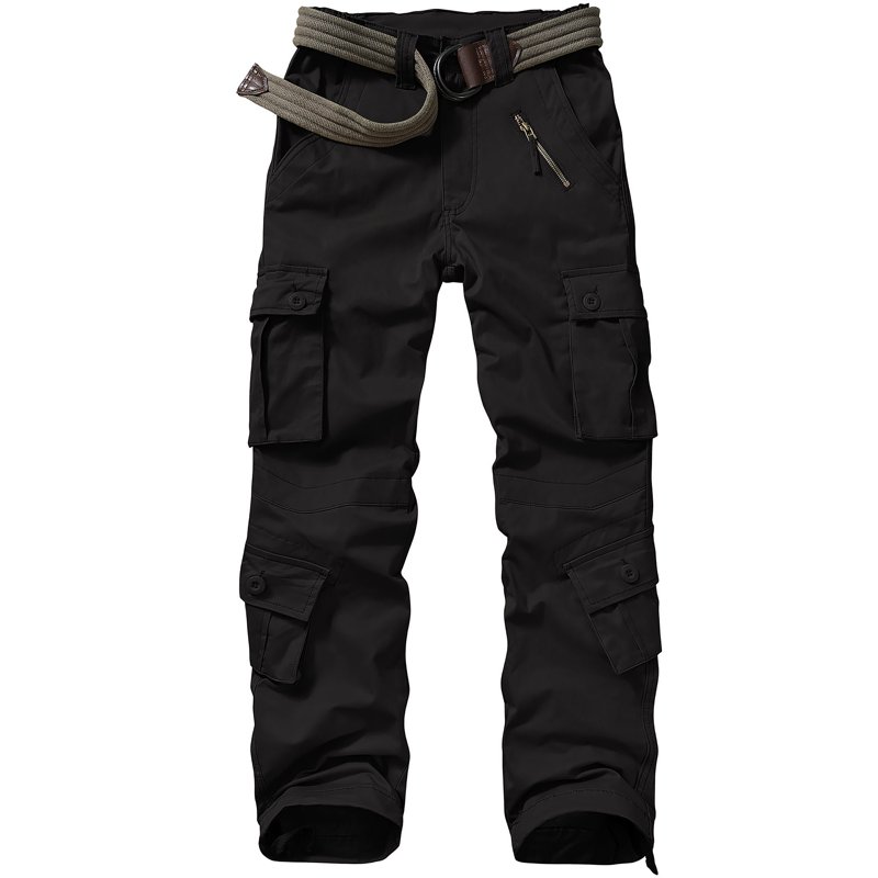 POENTAB Cargo Pants for Women Cotton Work Pant Hiking Trousers with 8 Pockets(No Belt)