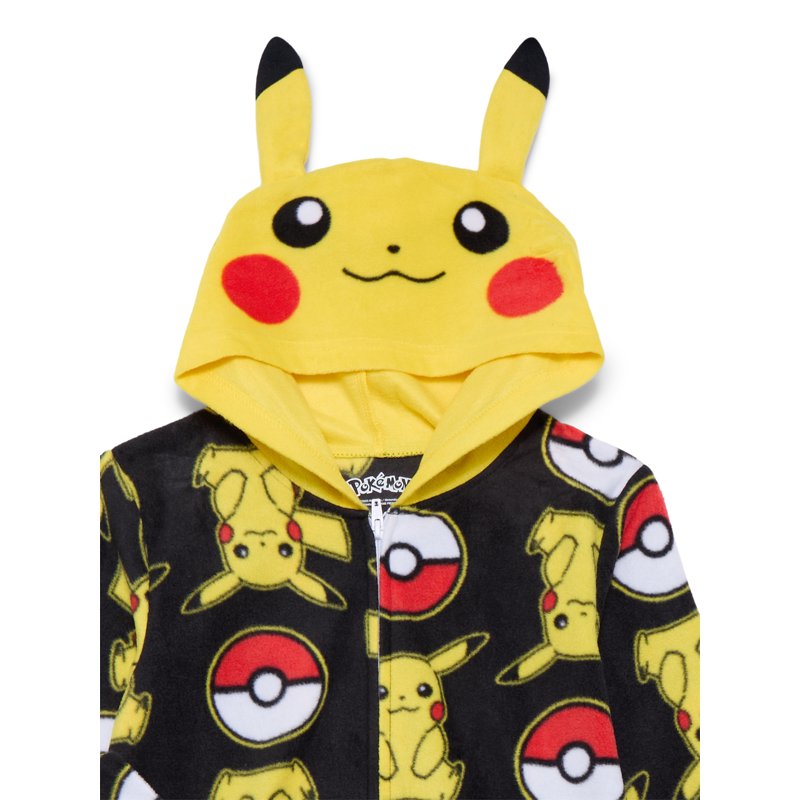 Pokemon Boys Union Suit With Hood Sizes 4-12