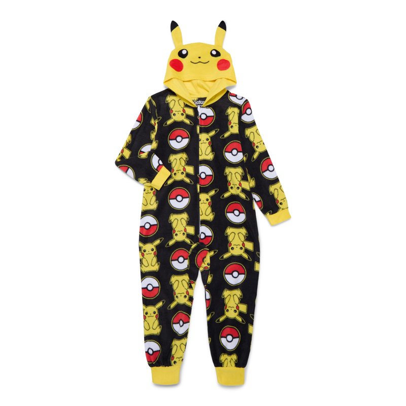 Pokemon Boys Union Suit with Hood Sizes 4-12