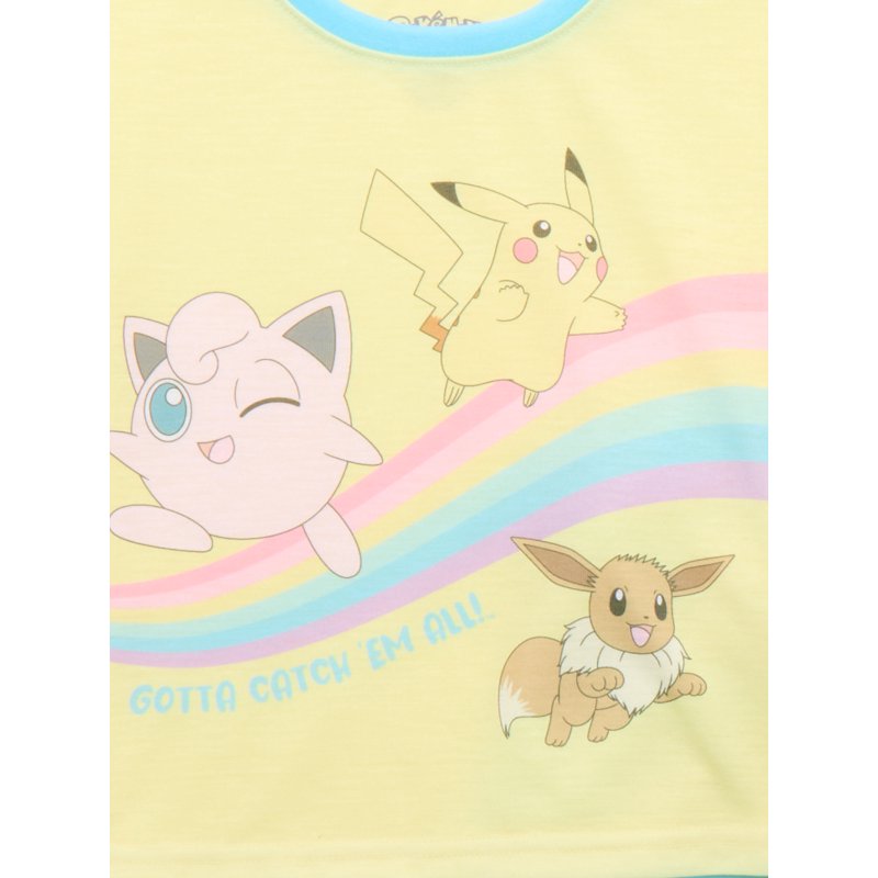 Pokémon Little Girls And Big Girls Graphic Tee And Shorts Pajama Set 2-Piece Sizes 4-12