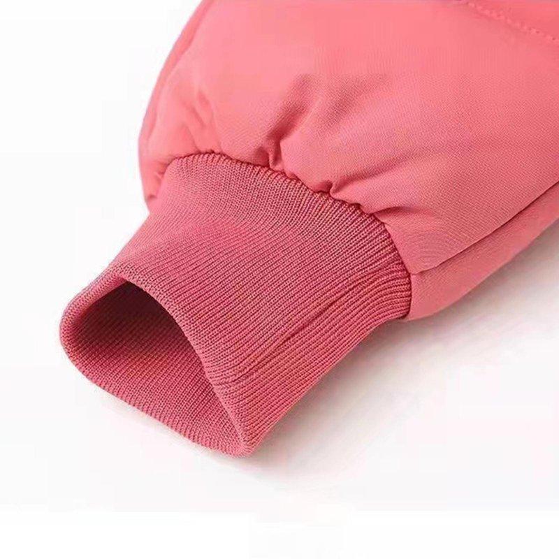 Posijego Girls Puffer Coat Mid-Length Down Jacket Plush Hooded Snow Warm Winter Outerwear Coat With Pockets