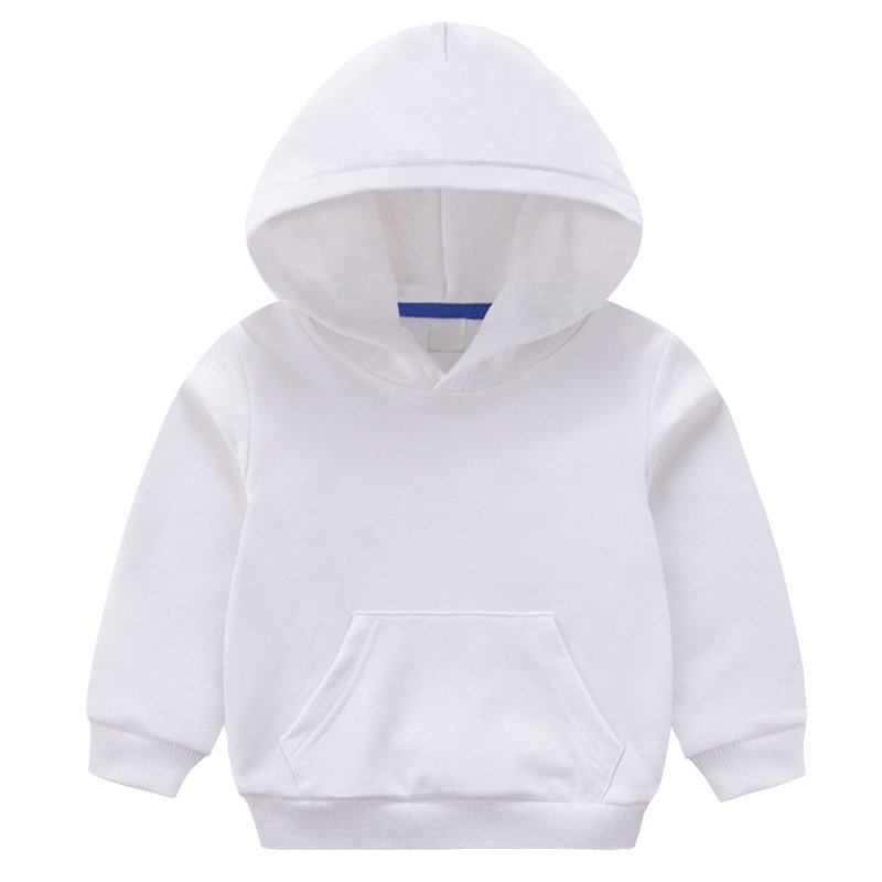 Posijego Toddler Baby Boys Girls Cotton Hoodie Sweatshirt Solid Color Long Sleeve Pullover Soft Casual Top