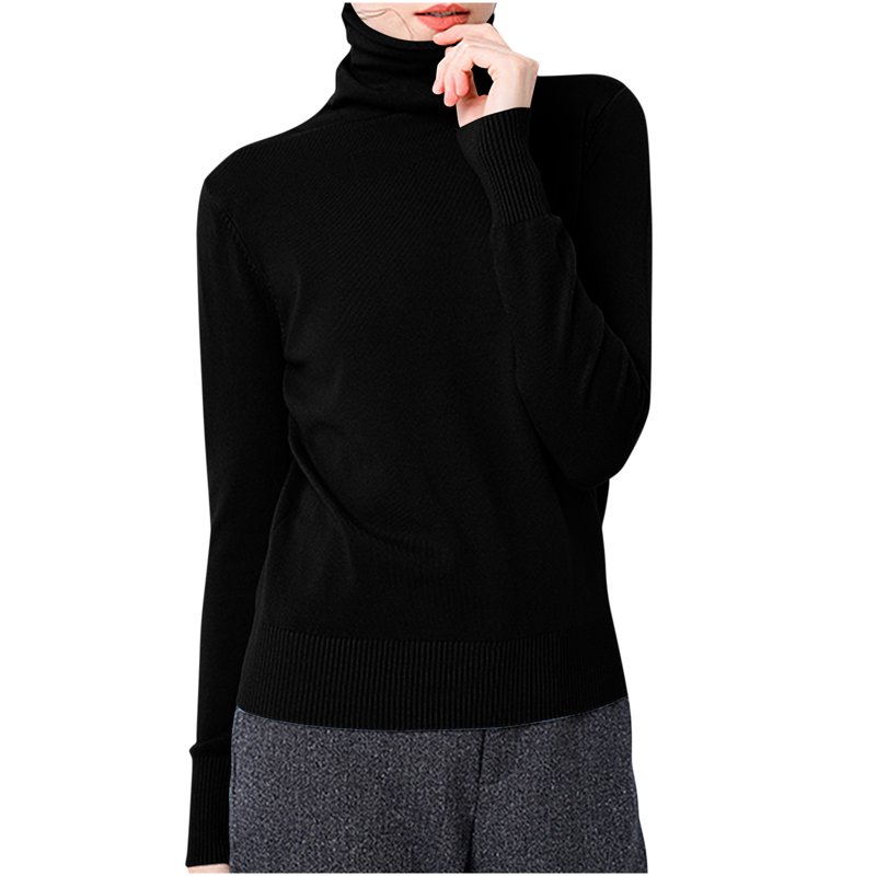 Posijego Women's Turtleneck Sweater Fall Winter Tops Lightweight Knit Long Sleeve Basic Pullover Sweaters