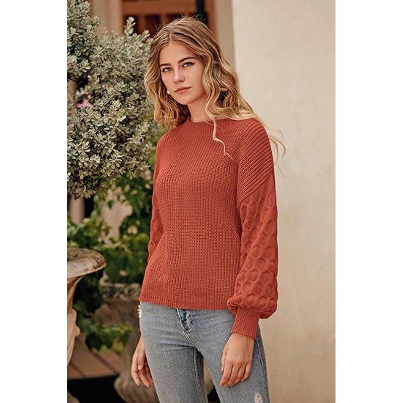 PRETTYGARDEN Women's 2025 Winter Pullover Sweater Casual Long Sleeve Crewneck Loose Chunky Knit Jumper Tops Blouse