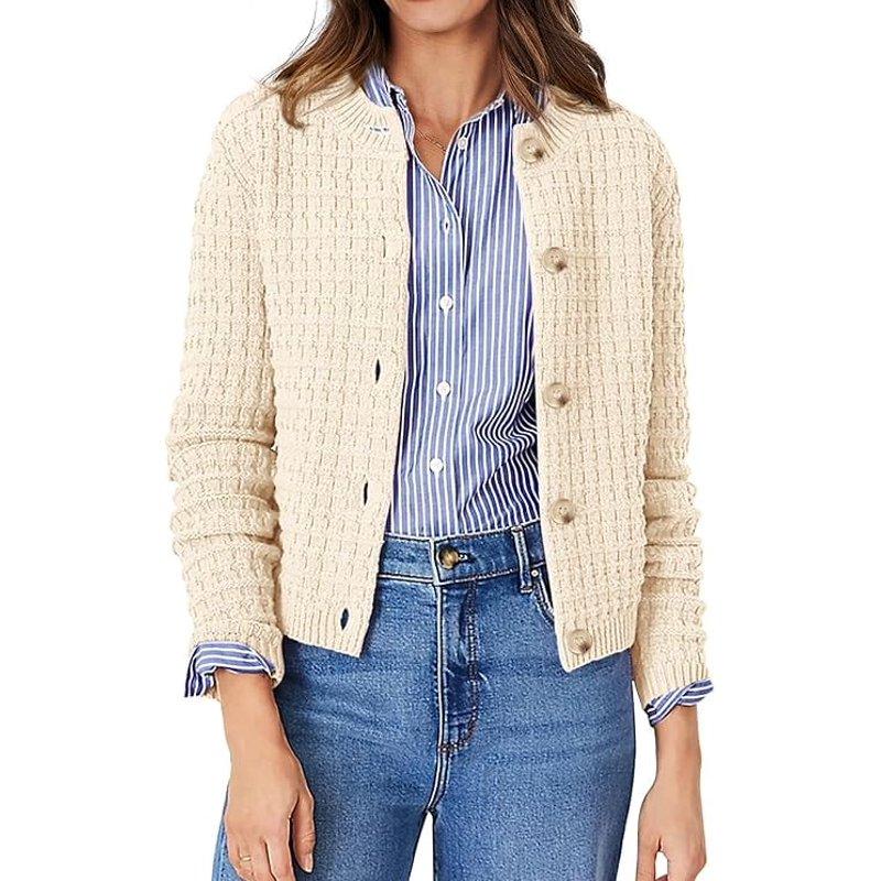 PrettyGarden Women's Cotton Knit Cardigan Sweater Sizes S-2XL
