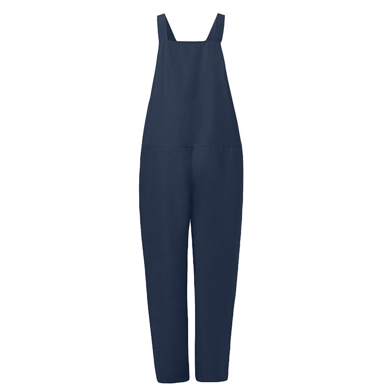 Pstuiky Jumpsuits For Women Casual Wide Leg Jumpsuits For Women Jumpsuit One Piece Jumpsuits For Women Cotton Jumpsuits For Women Overalls For Women Playsuit Romper With Pockets Navy XXXL