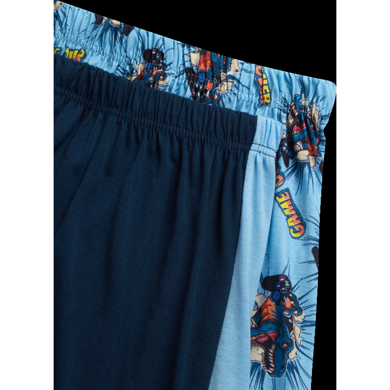 Quad Seven Boys' Pajama Set - 3 Piece Sleep Shirt Pajama Pants And Lounge Shorts (4-18)