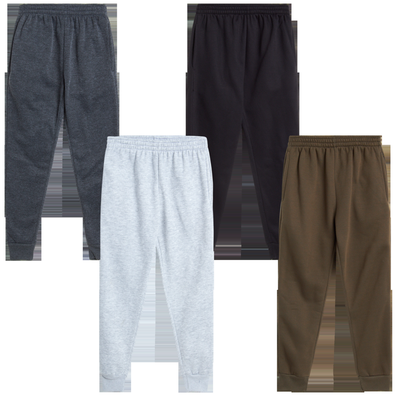 Quad Seven Boys’ Sweatpants – 4 Pack Active Fleece Joggers (Size: 4-18)