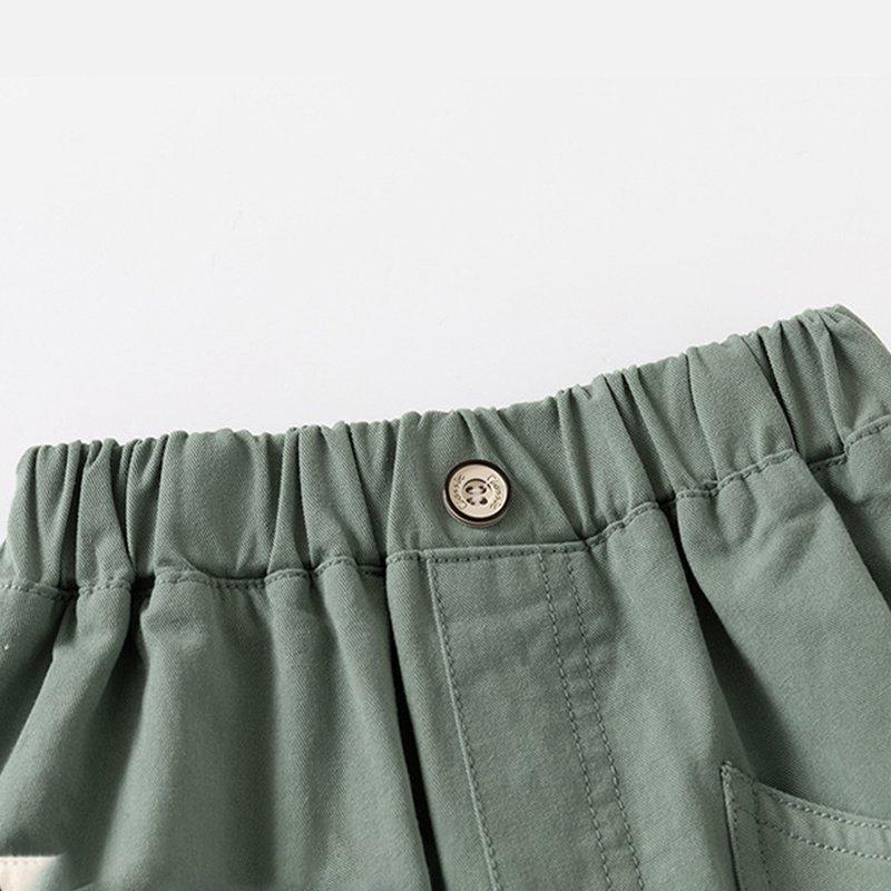 QUDDERR Kids Baby Jogger Shorts For Boys Summer Cotton Cargo Shorts Toddler Boys Comfort Five Pants With Pocket For 2-10 Years