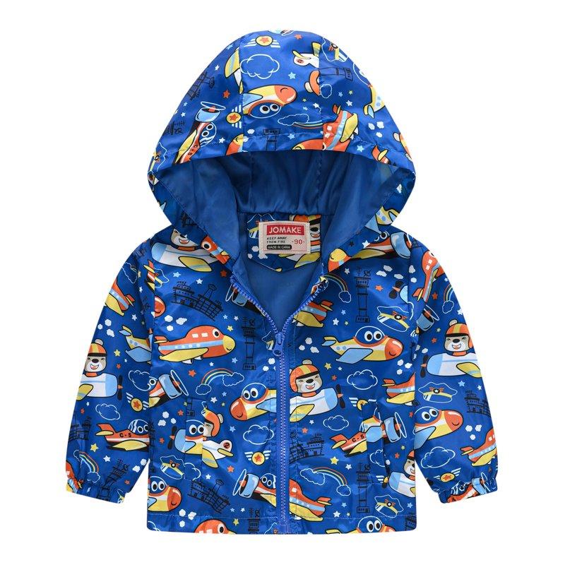 Quealent Bomber Jacket for Boys Coat for Girls Waterproof Boys Long Girls Toddler Raincoat Rain Jacket Hooded Cartoon Rainwear Boys Coat&Jacket Winter 12-18 Months Blue