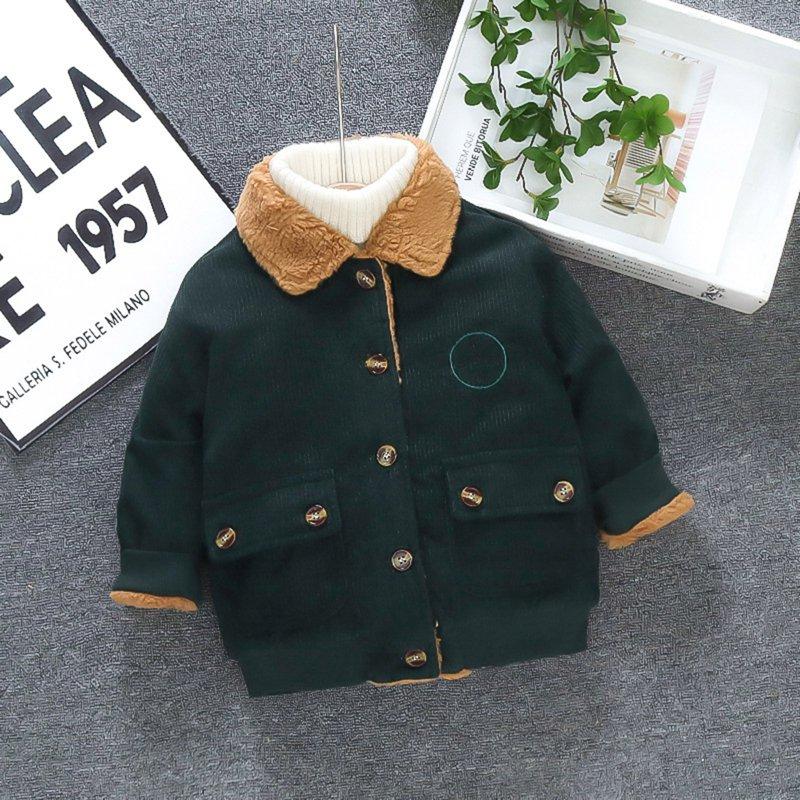 RATTOYY Toddler Boys Corduroy Jacket Toddler Winter Coat Kids Button Down Warm Outwear Baby Lovely Clothing