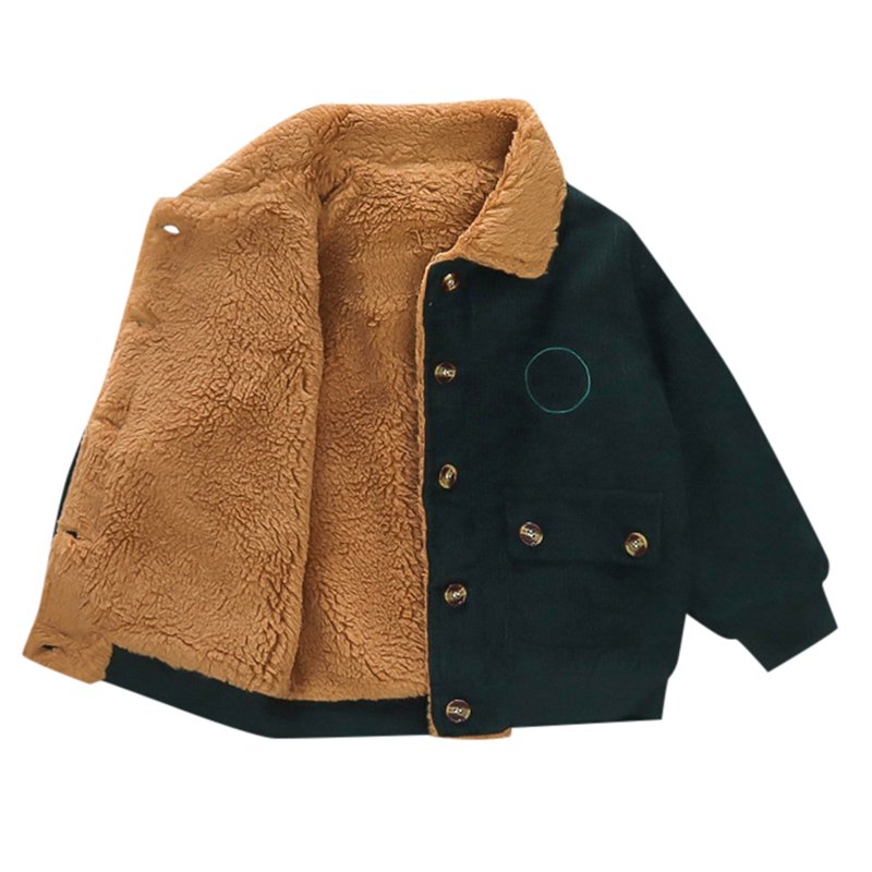 RATTOYY Toddler Boys Corduroy Jacket Toddler Winter Coat Kids Button Down Warm Outwear Baby Lovely Clothing