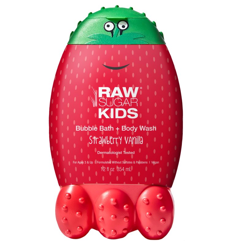 Raw Sugar Kids Bubble Bath + Body Wash - Strawberry Vanilla 12 fl oz