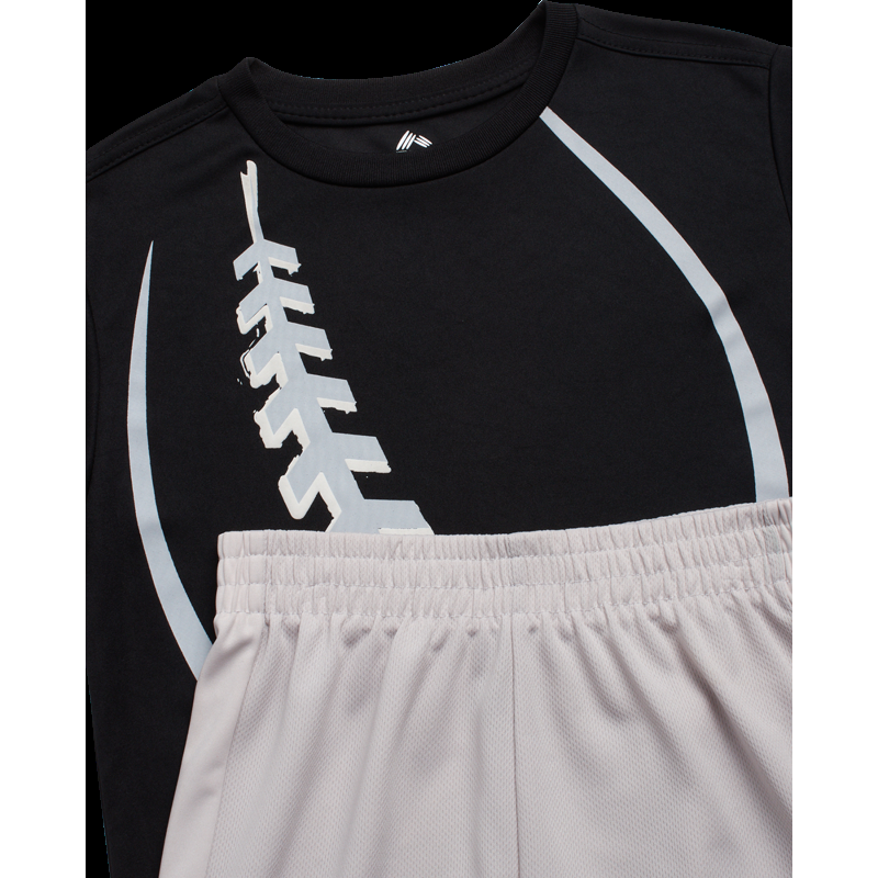 RBX Boys' Active Shorts Set - 2 Piece Poly Mesh Graphic T-Shirt And Athletic Shorts Set (Sizes: 8-12)