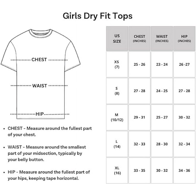 Real Essentials 4 Pack: Girls Dry-Fit Long Sleeve Active Crew Neck T-Shirt - Super Soft Tee