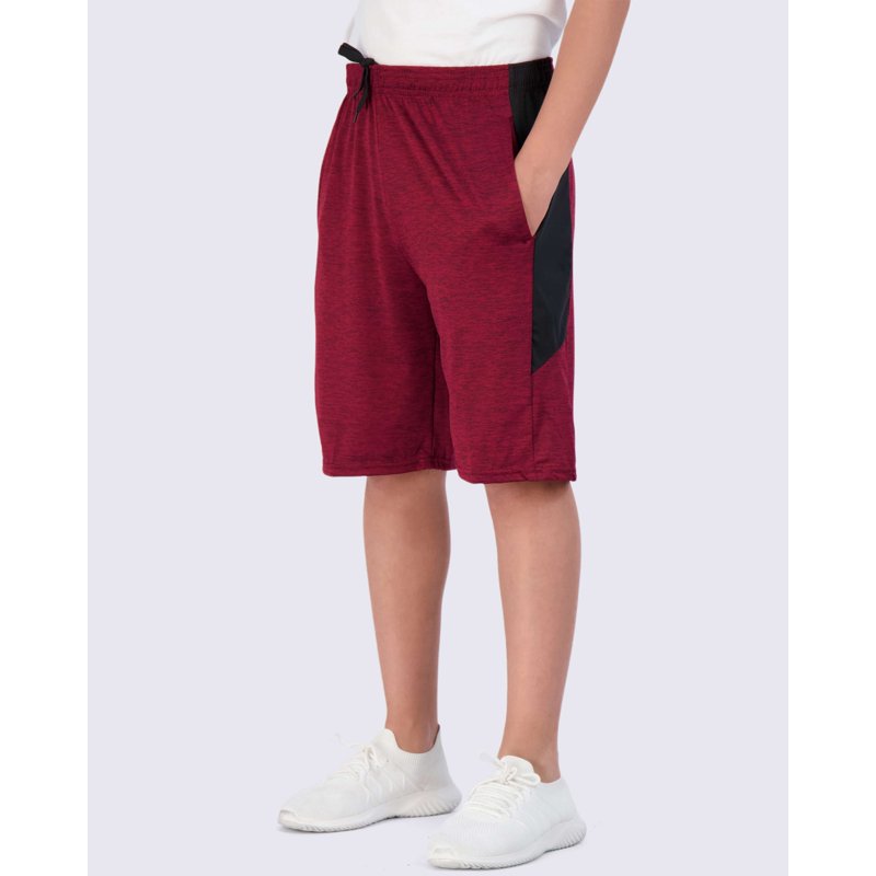 Real Essentials 5-Pack Youth Dry-Fit Active Athletic Basketball Gym Shorts With Pockets Boys & Girls