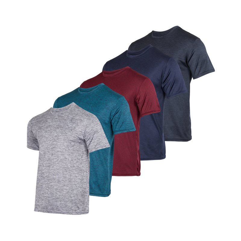 Real Essentials Boys Undershirts 5 Pack Dry-Fit Moisture Wicking Performance Undershirts Sizes S (6-7) - XL (16-18)