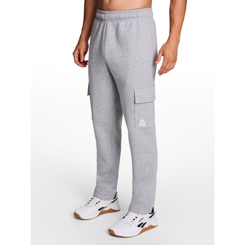 Reebok Men's & Big Men's Delta Logo Fleece Cargo Sweatpants Sizes XS-5XL