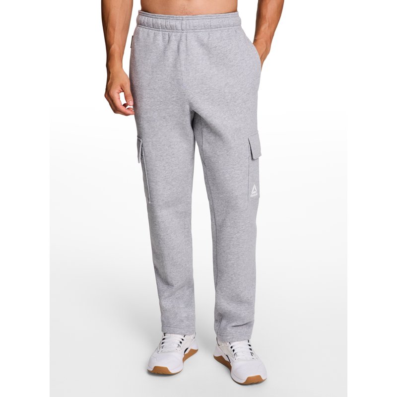 Reebok Men's & Big Men's Delta Logo Fleece Cargo Sweatpants Sizes XS-5XL
