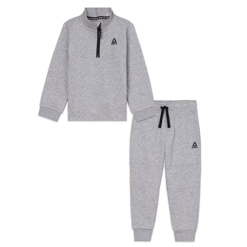 Reebok Toddler Unisex Half Zip Pullover and Jogger Set 2 Piece Sizes 12M-5T
