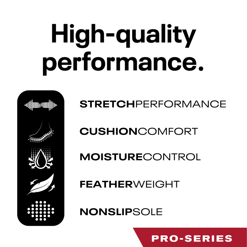 Reebok Women's Pro Series Cushion Crew Socks Stocking Stuffers 10-Pack