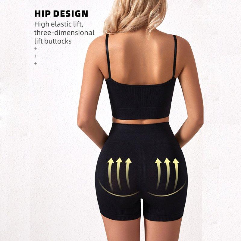 Rrunsv Cute Workout Set Workout Sets For Women 2 Piece Workout Outfits Sports Bra High Waist Yoga Leggings Set Tracksuit Black M