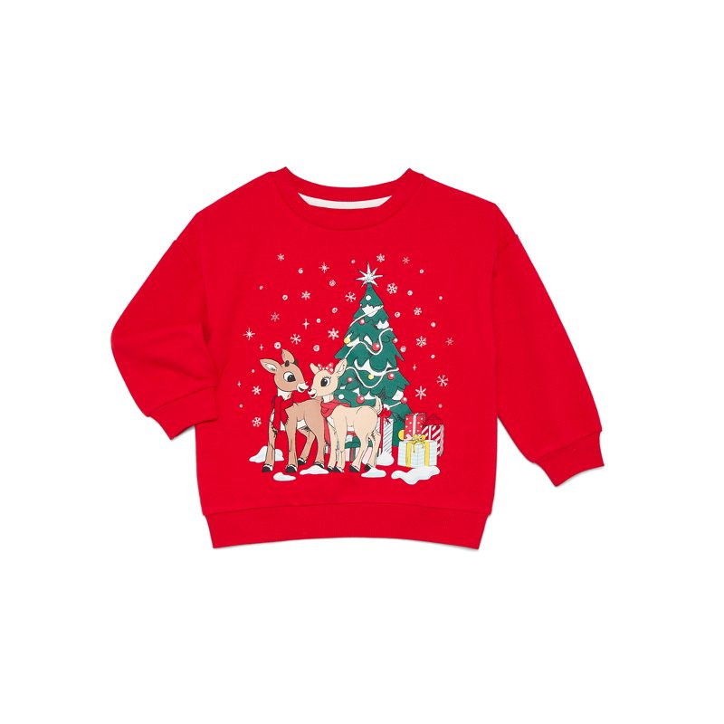 Rudolph Toddler Long Sleeve Graphic Crewneck With Matching Jogger Pant 2 Piece Set Sizes 12M-5T