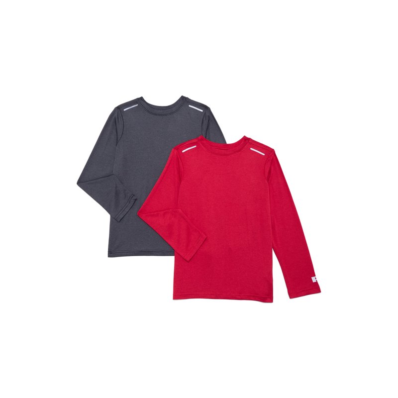 Russell Athletic Boy's Performance Tee with Long Sleeves 2-Pack Sizes 2T-18