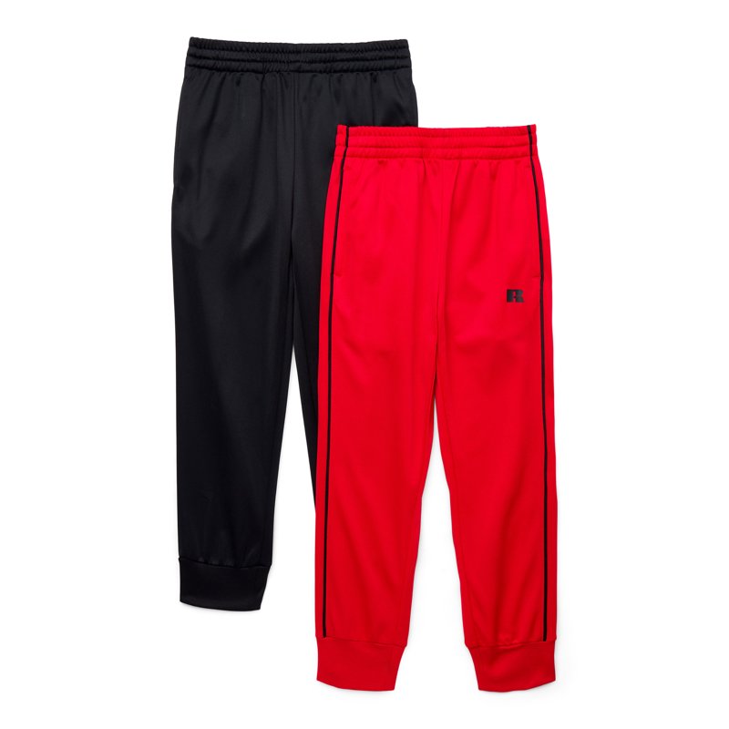 Russell Athletic Boy's Pull-On Tricot Jogger Pants 2-Pack Sizes 2T-18 & Husky