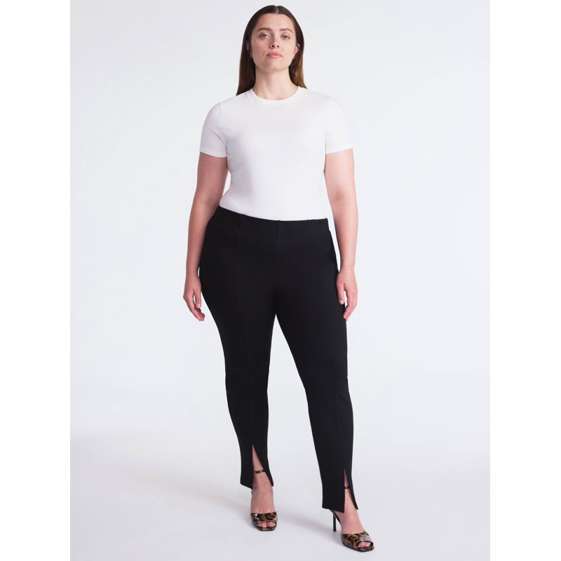 Scoop Women’s And Women’s Plus Pull On Slim Fit Ponte Pants Sizes XS-4X