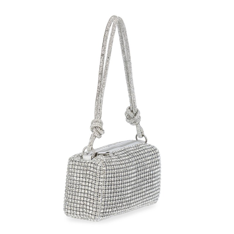 Scoop Women's Mini Rhinestone Party Bag Silver