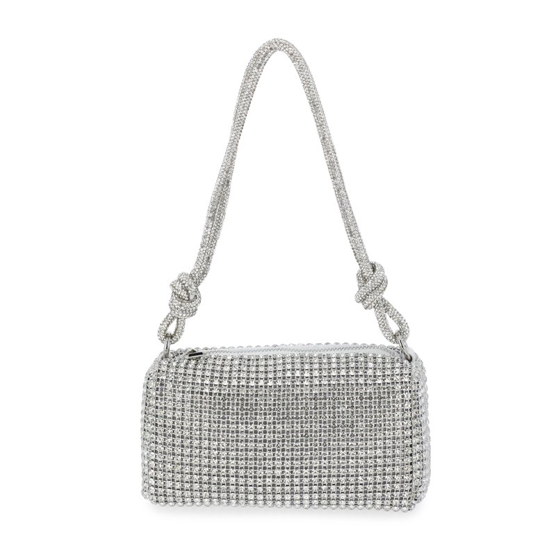 Scoop Women's Mini Rhinestone Party Bag Silver
