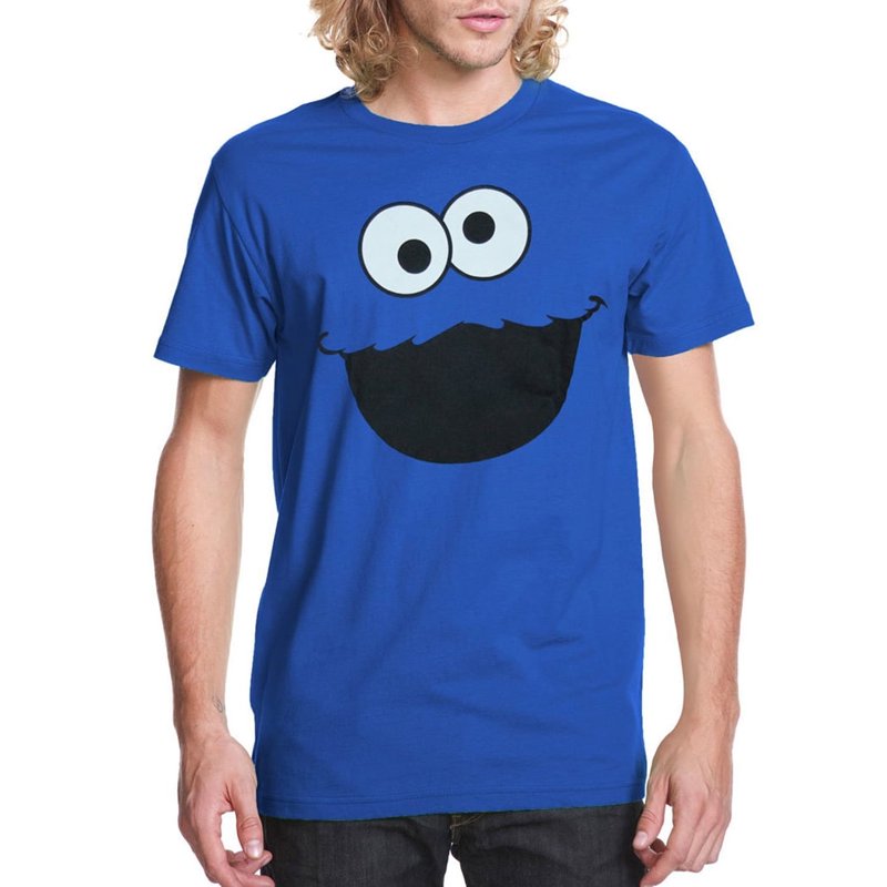 Sesame Street Cookie Monster Face Adult T-Shirt