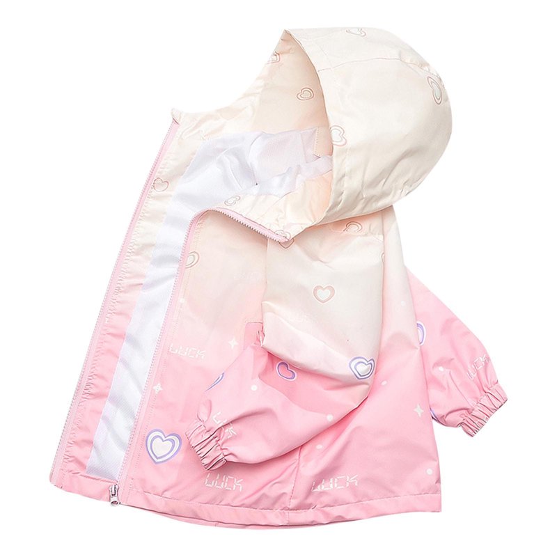 SGFCWSX Girls Rain Jacket For School Kids Windbreaker Coat Casual Lightweight Jackets Pink Size 7 Years