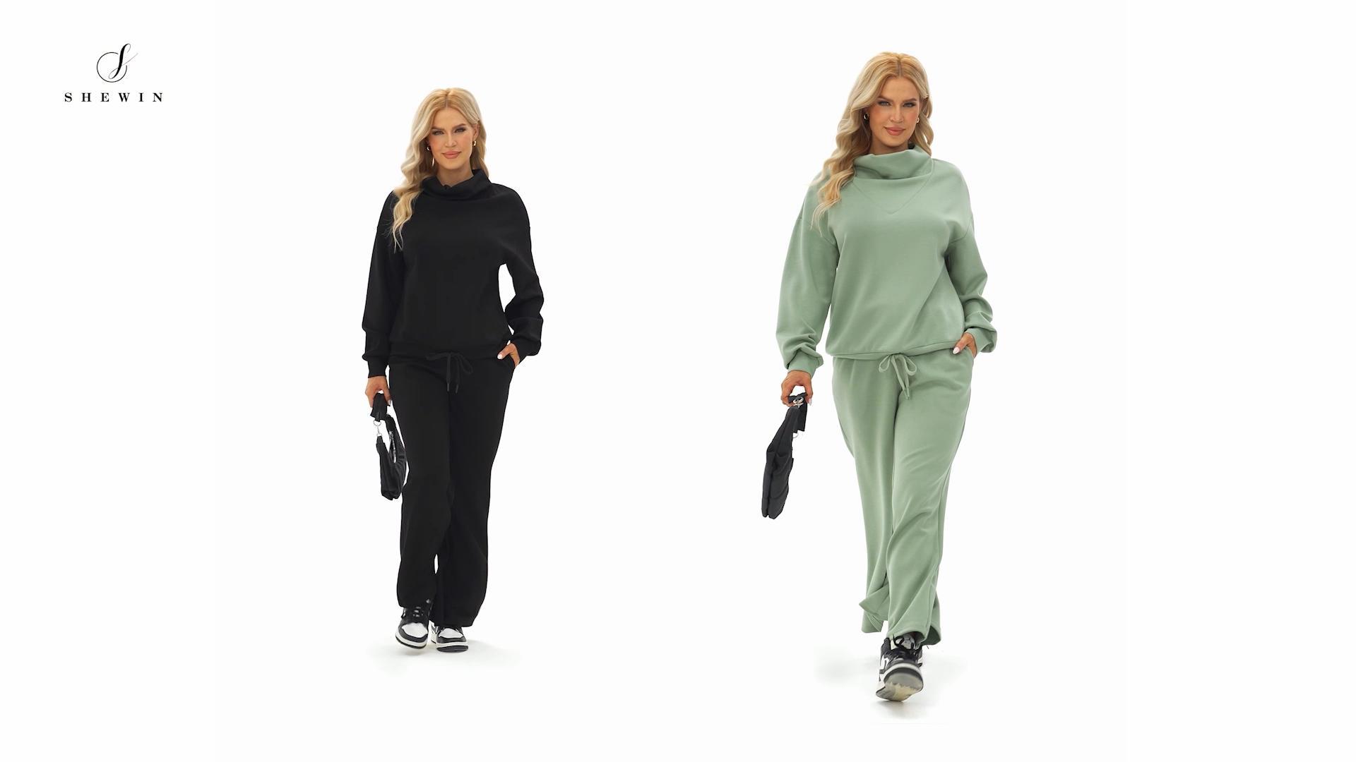 SHEWIN Women's 2 Piece Tracksuit Sets Long Sleeve Sweatsuit Fall Outfits For Women 2025 Clothing
