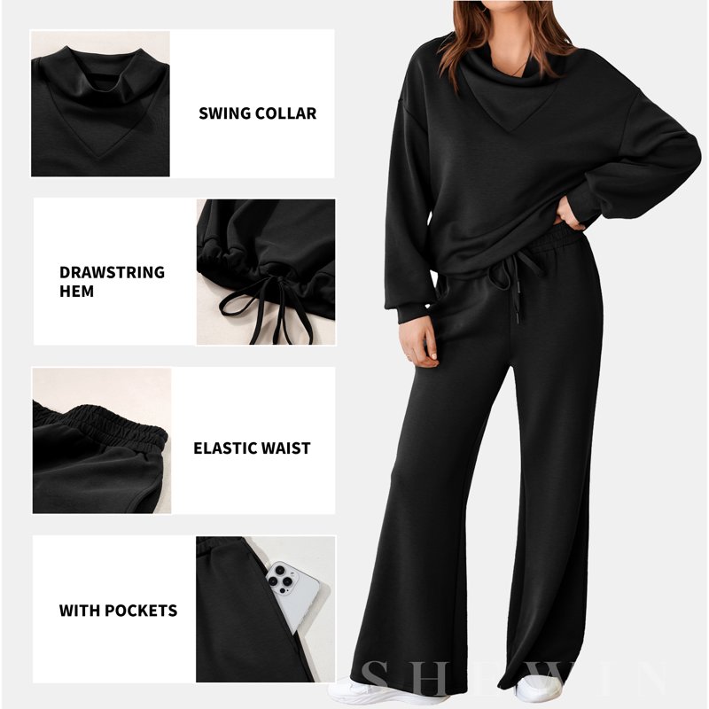 SHEWIN Women's 2 Piece Tracksuit Sets Long Sleeve Sweatsuit Fall Outfits For Women 2025 Clothing