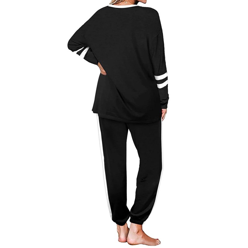 SHINE UP Sweatsuits Womens 2pcs Sets Jogger Set Casual 2 Piece Outfit Striped Sweatshirts Long Tracksuits