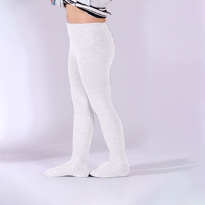 Shldybc Children's Pantyhose For Spring Autumn Wear Medium Thick White Cotton Baby Bottoming Socks Leggings Tights For Girls On Clearance( 8-12 Years White )