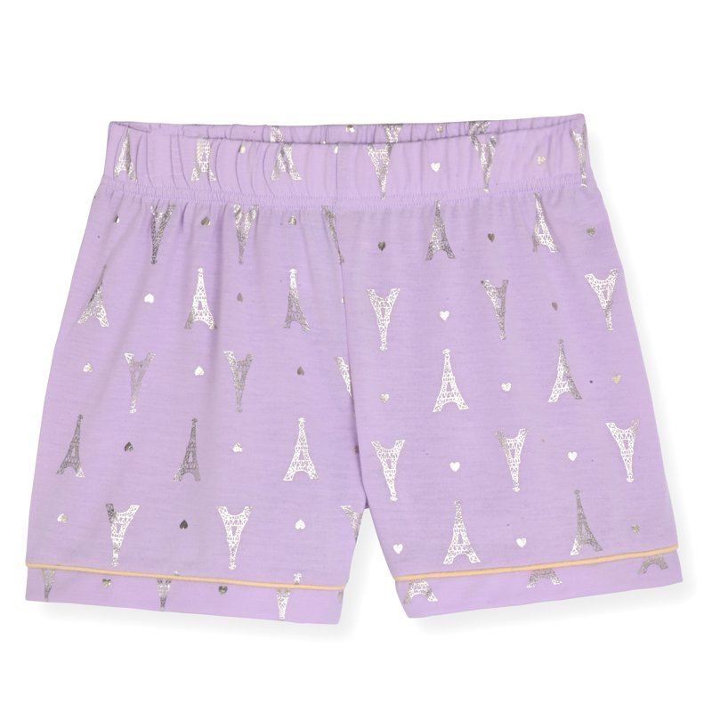 Sleep On It Girls Button Down Top And Shorts Pajama Set With Scrunchie 2-Piece Sizes 4-16