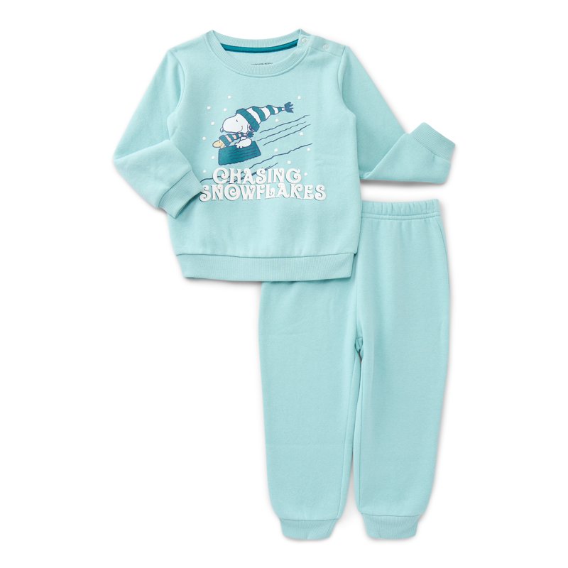 Snoopy Baby Boys Or Girls Crewneck Sweatshirt And Joggers Set 2-Piece Sizes 0/3M-24M