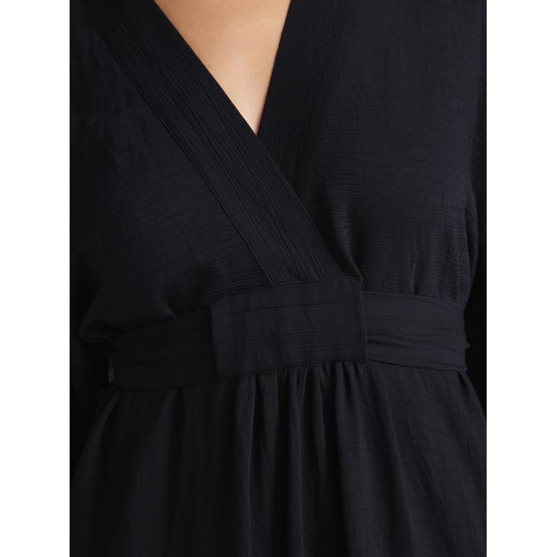 Sofia By Sofia Vergara Women's Tie Back Dress With Wide Sleeves Mid Calf Length Sizes XS-4X