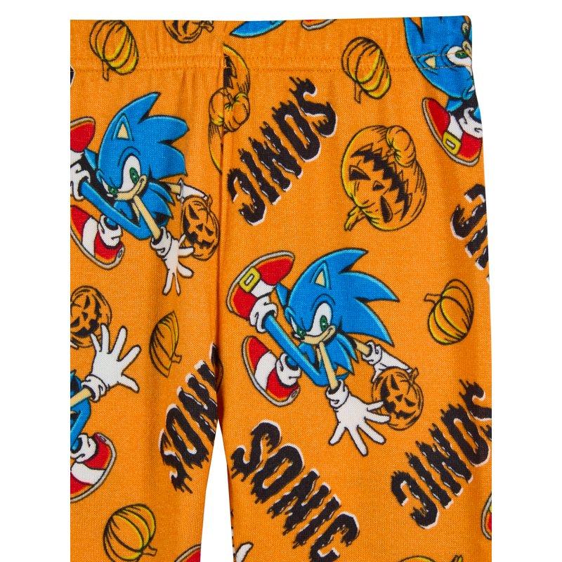 Sonic The Hedgehog Boys Halloween Snug Fit Long Sleeve Top And Sleep Pants Pajama Set 2-Piece Sizes 4-12